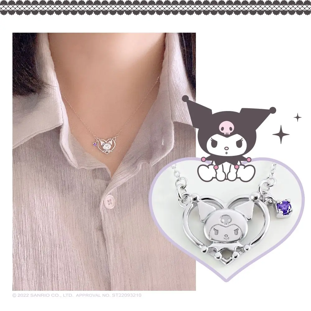 

2342546 Sanrio Kawaii Hello Kitty Anime Pendant Cute Cartoon Kitty Kids Chain Simple Elegant Necklace Women Jewelry Gift