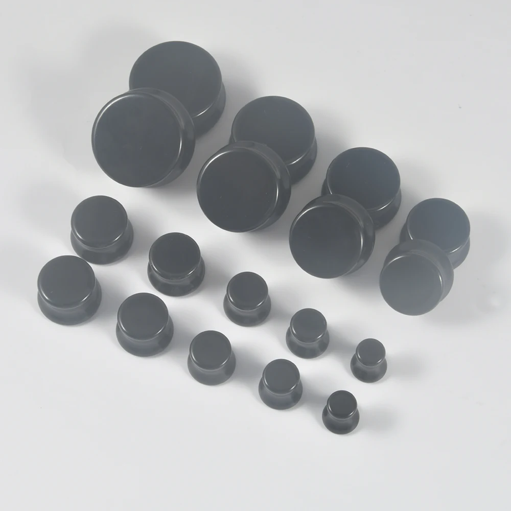 1PC Round Obsidian Double Flared Concave Ear Plugs&Tunnels Ear Weight Gauge Expansion Ear Strengted Piercing Earring 6-25mm