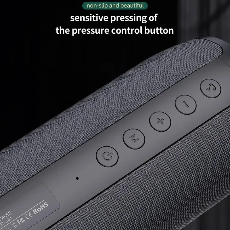 TWS Portable Running Sound Column Outdoor Camping Sound Box Waterproof Wireless Subwoofer Caixa De Som Bluetooth Speakers TF