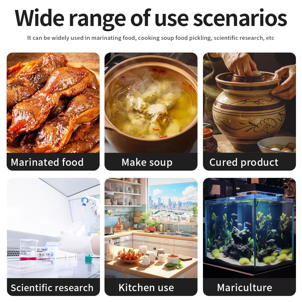 Salinity Meter Food Salinometer Brine Kitchen Soup Cooked Mariculture Precision Digital Display Salt Tester Pen Fast Measuring