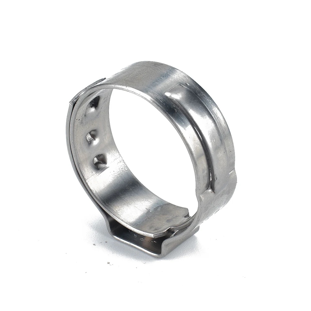 

10pcs Single Ear Clamp Hose Clamps Stainless Steel Gas Pipe Worm Drive Heavy Duty Electrical Equipment Products Home Automotive