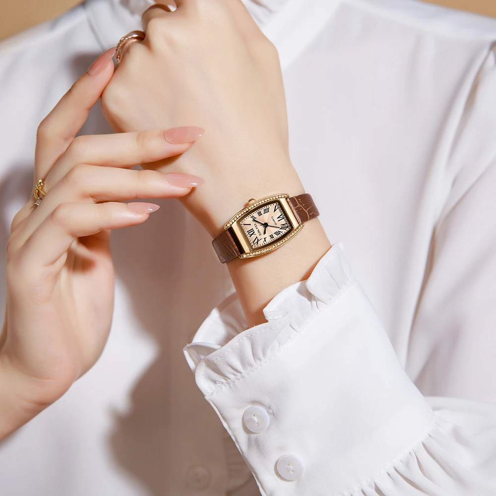 Orologio da donna Sunlifex Orologio casual elegante con cinturino in pelle antica coreano originale