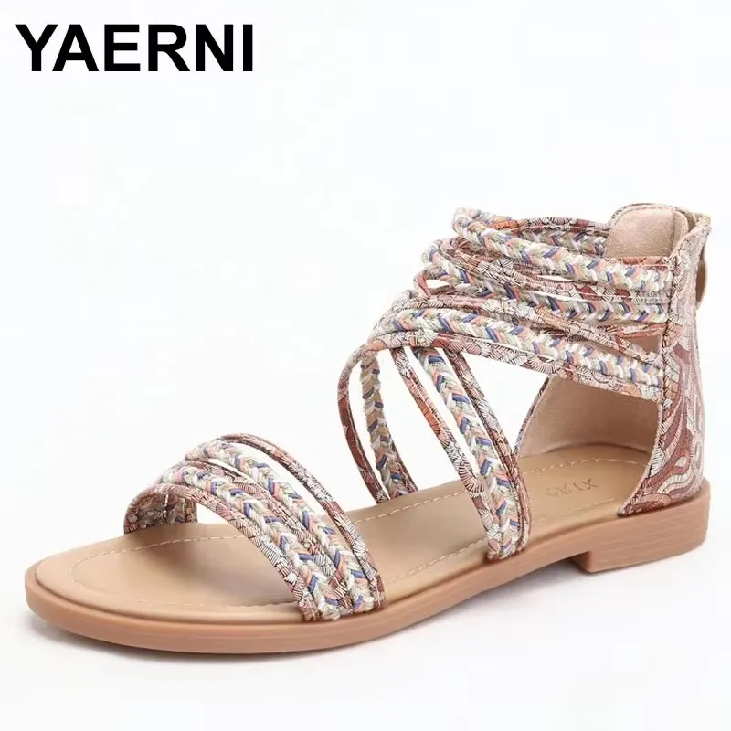 

2025 Fashion Slippers Women's Sandals Serpentine Summer Zipper Beach Open Toe Breathable Sandals Shoes Outdoor