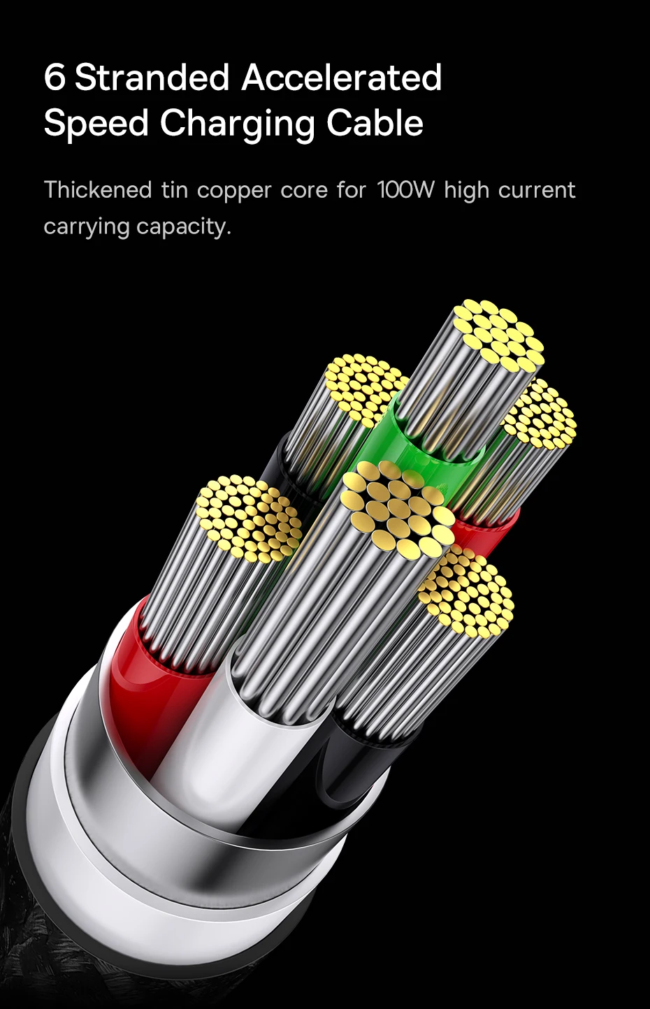 Cable USB Tipo C 3 en 1 Baseus, Cable de Carga Rápida de 100W para Honor 50 Pro, Cargador para Teléfono Xiaomi Samsung, 