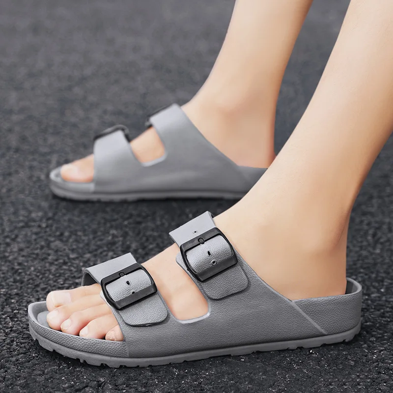 Men's Sandals Are Popular in Summer, Outdoor Beach Shoes with A Sense of Stepping on Shit, Non-slip Casual Platform Slippers