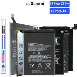 Replacement Phone Battery BN57, BN61, 5160mAh-6000mAh, for Xiaomi Pocophone X3, Poco X3 Pro, X3Pro, Tool