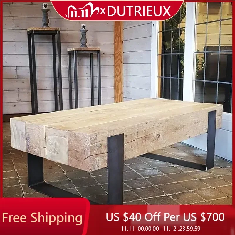 

Rectangle Room Decor Coffee Table Vintage Minimalist Save Space Large Side Table Creative Mesas Bajas Chinese Style Furniture