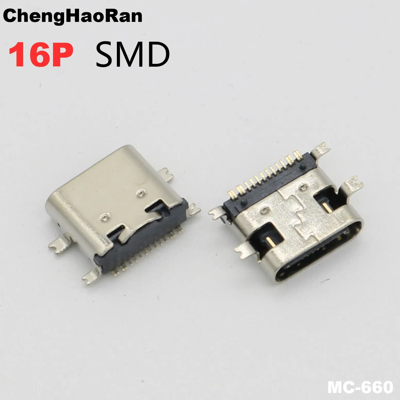 1pcs 16P SMT Socket Connector Micro USB Type C 3.1 Female SMD DIP For Test PCB Board Design DIY High Current Charging 16Pin