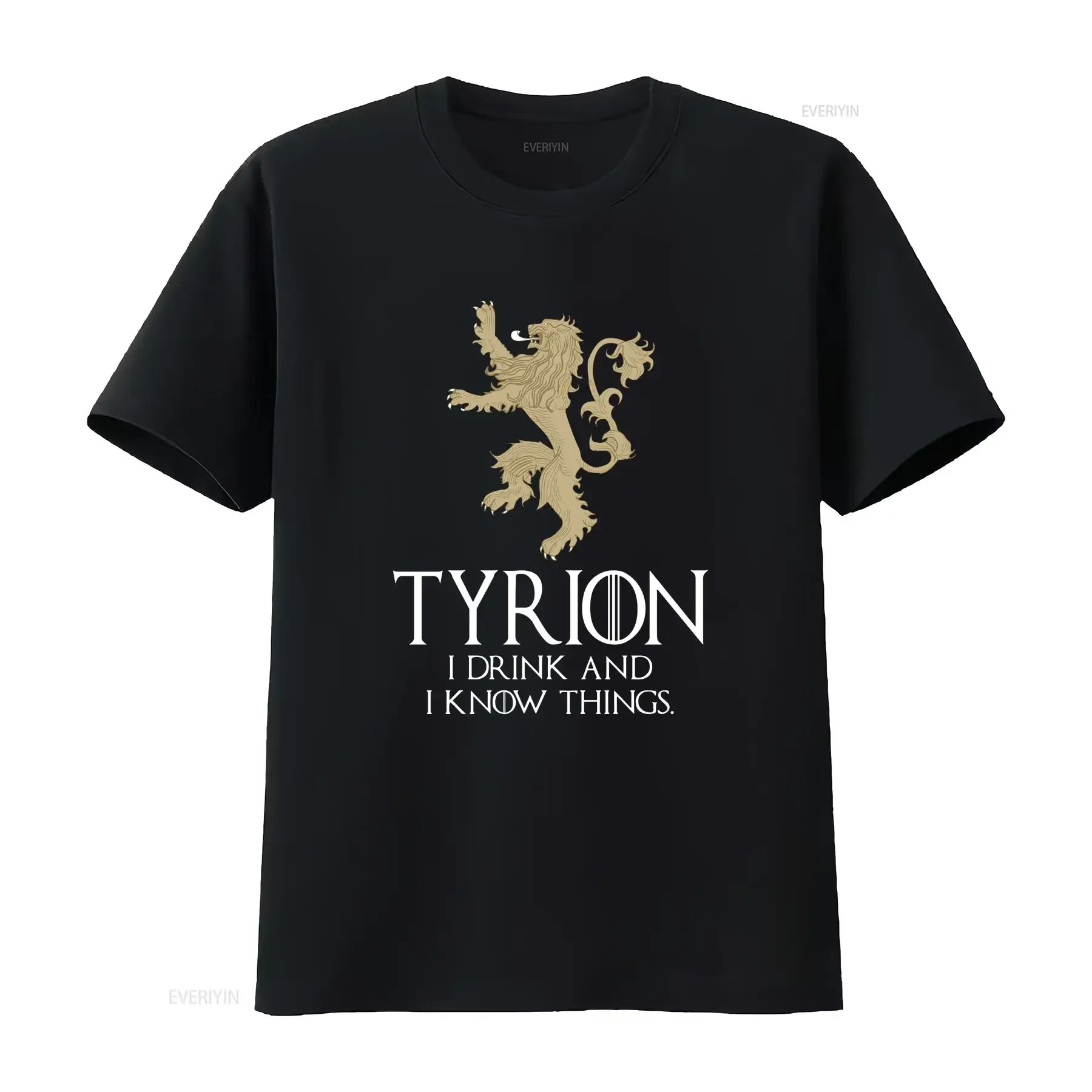 Tyrion I Drink And Know Things Group Halloween Costume T Shirt vintage Washed Stylish Casual homme Comfortable Versatile