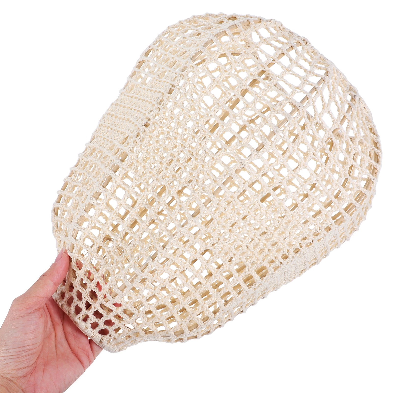 

Cotton Rope Lampshade Handmade Woven Shade Light Bulb Guard Decorative Boho Fixture Chandeliers Drum Basket Table Floor Wall
