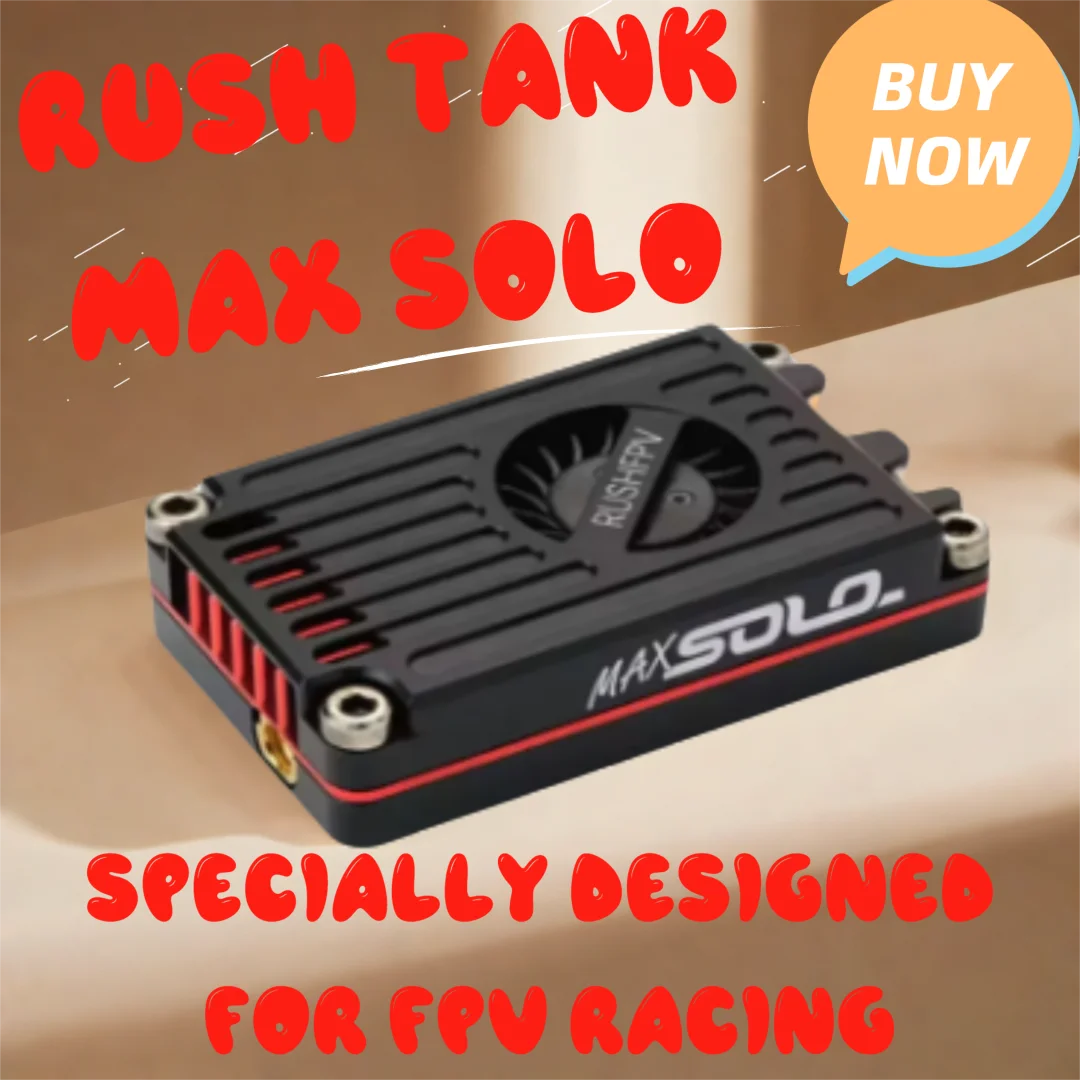 

RUSH TANK MAX SOLO 2.5W 5.8GHz FPV Video Transmitter VTX Long Range 48CH High speed and low latency