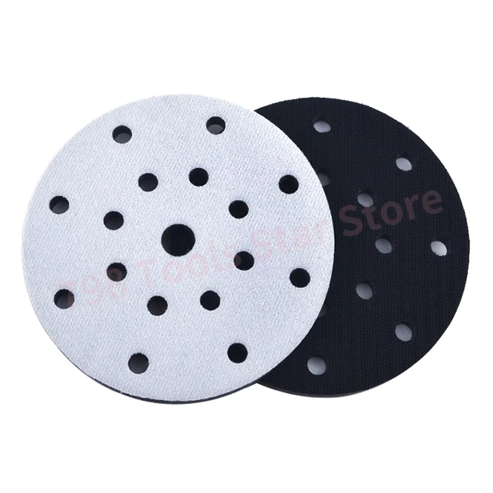 

2PCS 6 Inch Soft Sponge Interface Pad 150mm 17 Hole Round Shape Sanding Discs Hook and Loop Polishing Pad for Festool Sander