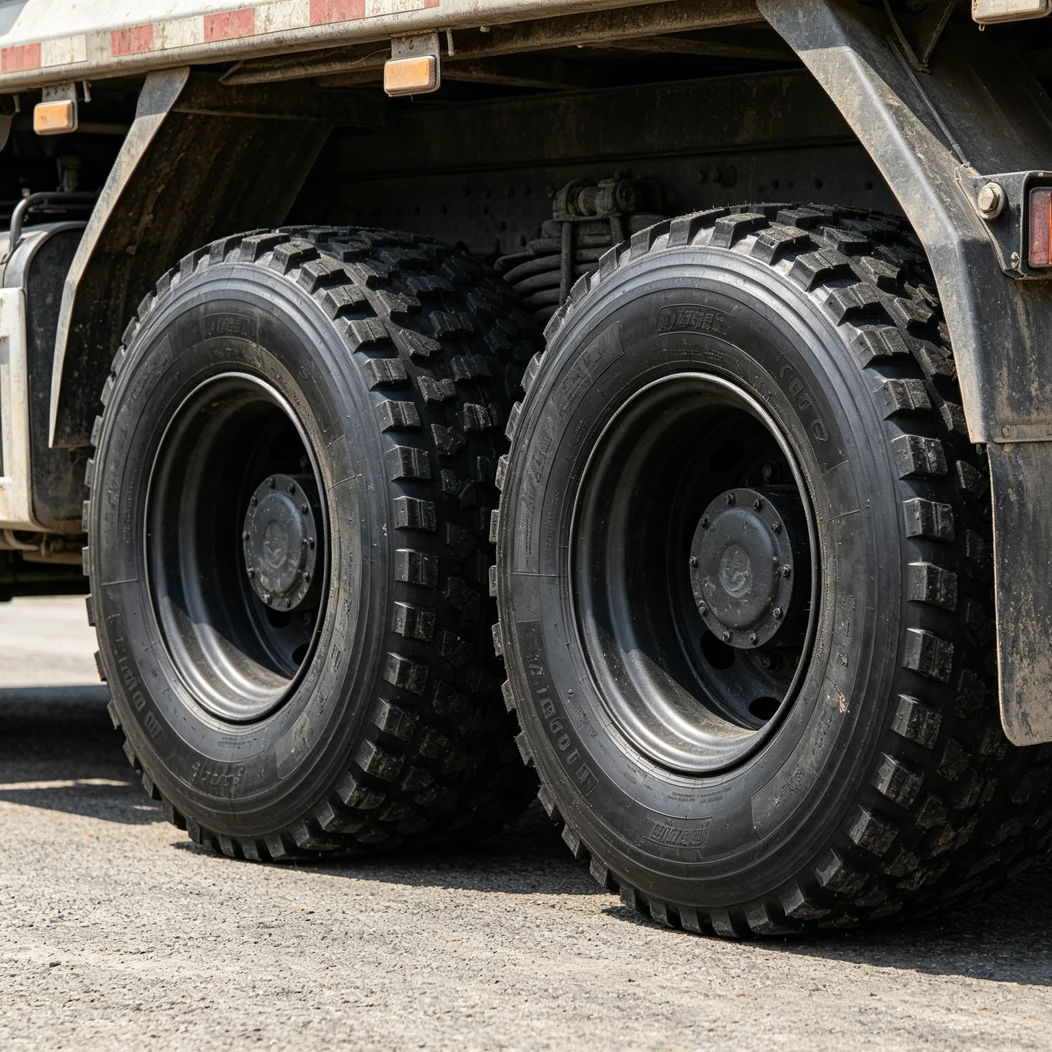 RC 1/14 Rubber Rear Tires for Tamiya Hydraulic Excavator Loader Dump Truck for SCANIA MAN VOLVO Trailer Tipper DIY Parts