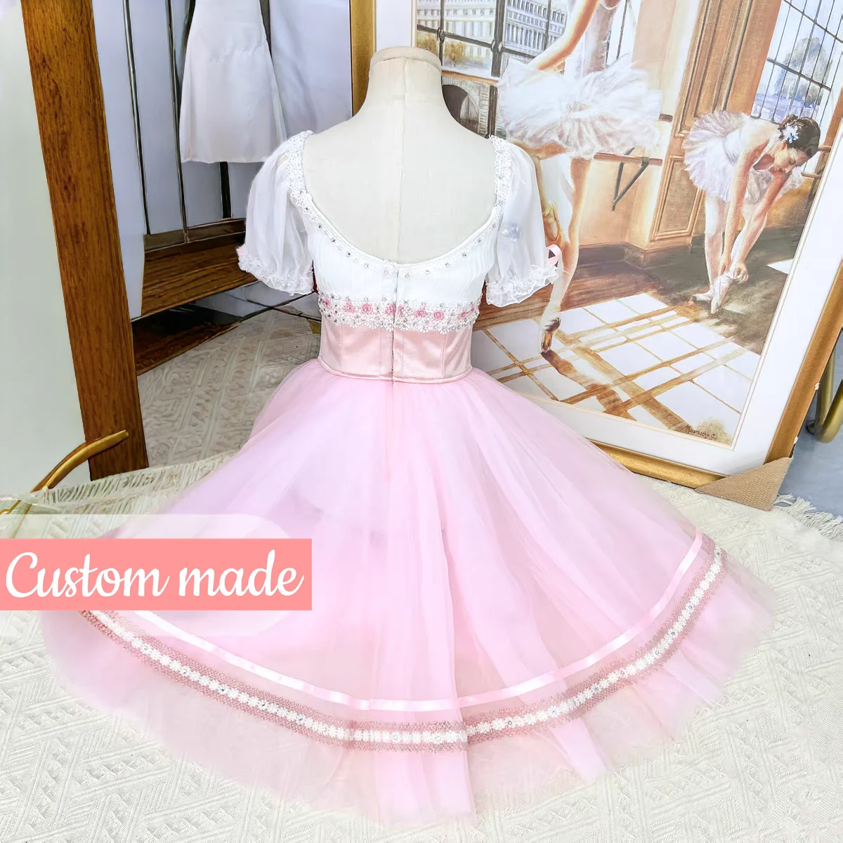 

Customized ballet long skirt, yarn skirt, custom color flower skirt