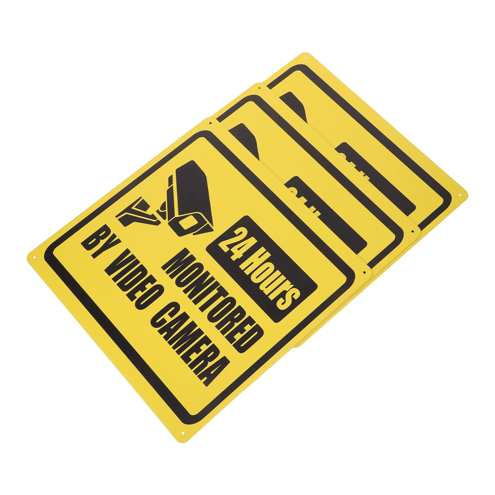 

3pcs Vintage Tin Signs Set Security Camera Warning Metal Plaque For Outdoor Home Business Driveway Cafe Wall Decor Durable