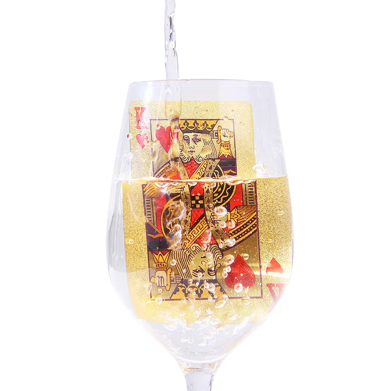 أوراق ألعاب بلاستيكية مقاومة للماء ، أوراق الذهب الأسود ، للبوكر ، الدولار الأوروبي ، سعر جيد للألعاب اللوحية GYH #6