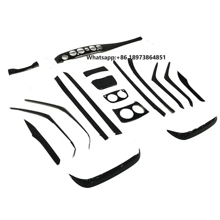 

18pcs Real Dry Carbon Fiber Interior Trims Dash Cover Center Console Cover Door Trims for Mercedes S Class W222 S65 2014up