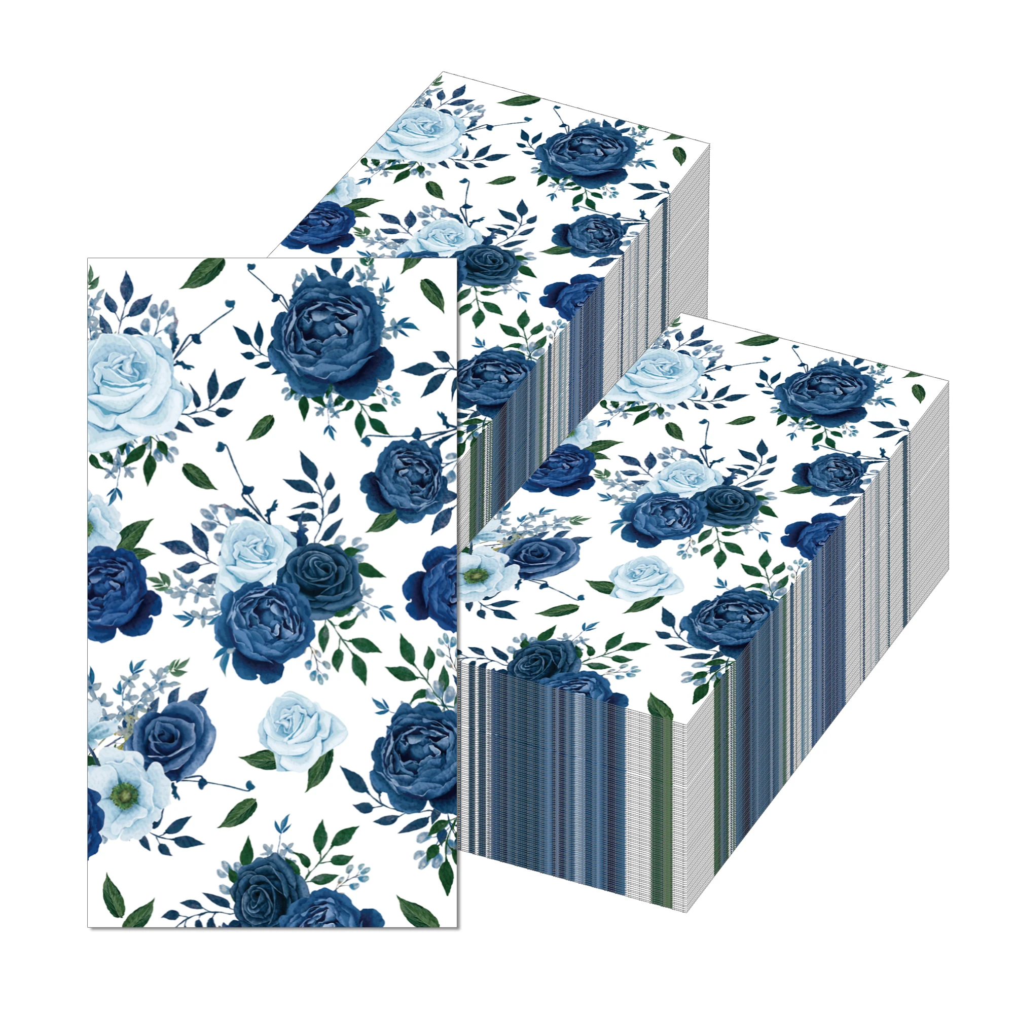 20 pçs vintage azul flores gua - Desk Setup Plants avaliação e preço
