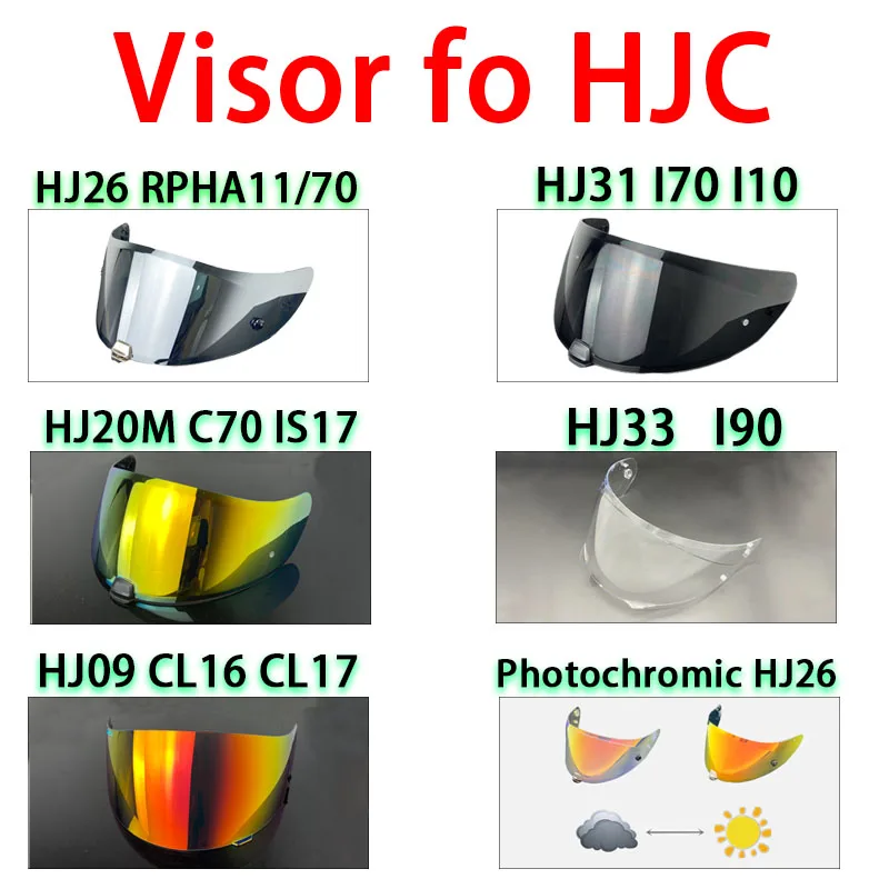 

Helmet Visor for HJ26 Rpha11 rpha70 HJ31 HJ20M HJ33 CL16 CL17 CLST CLSP CSR1 CSR2 CS15 TR1 FG15 HS11 FS15 HJ09 Accessories