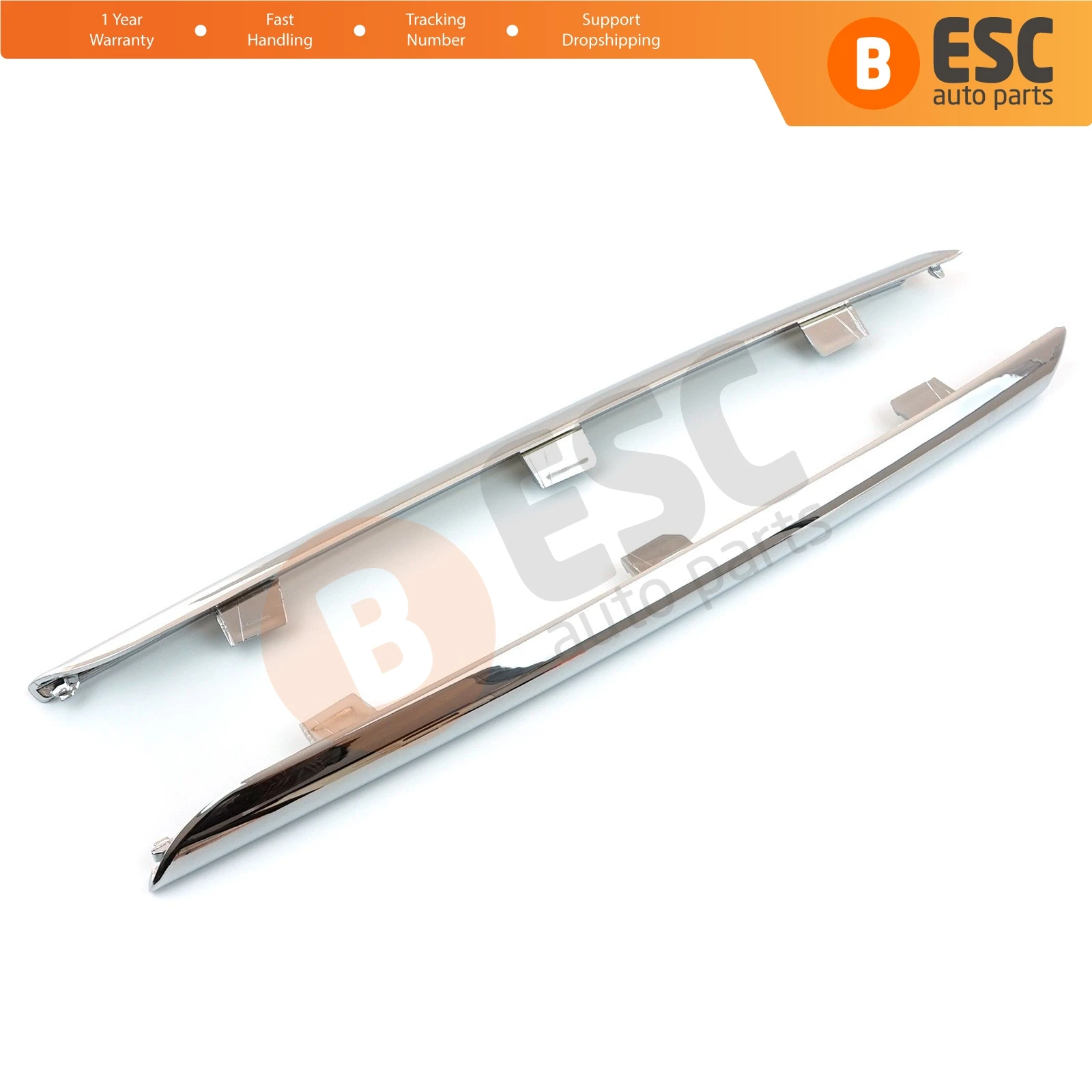 ESC Auto Parts ESP681 Front Grille Moulding Protective Chrome Strip Set 620722847R for Renault Clio MK4 Ship From Turkey