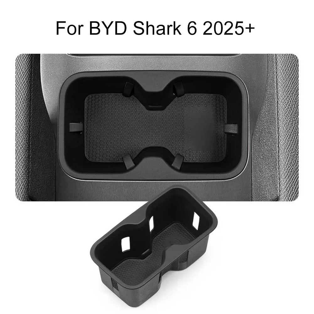 1PCS  For BYD Shark 6 Car Center Console Cup Holder TPE Car Drink Cup Holder Shock Absorber Limiter Beverage Holder Black