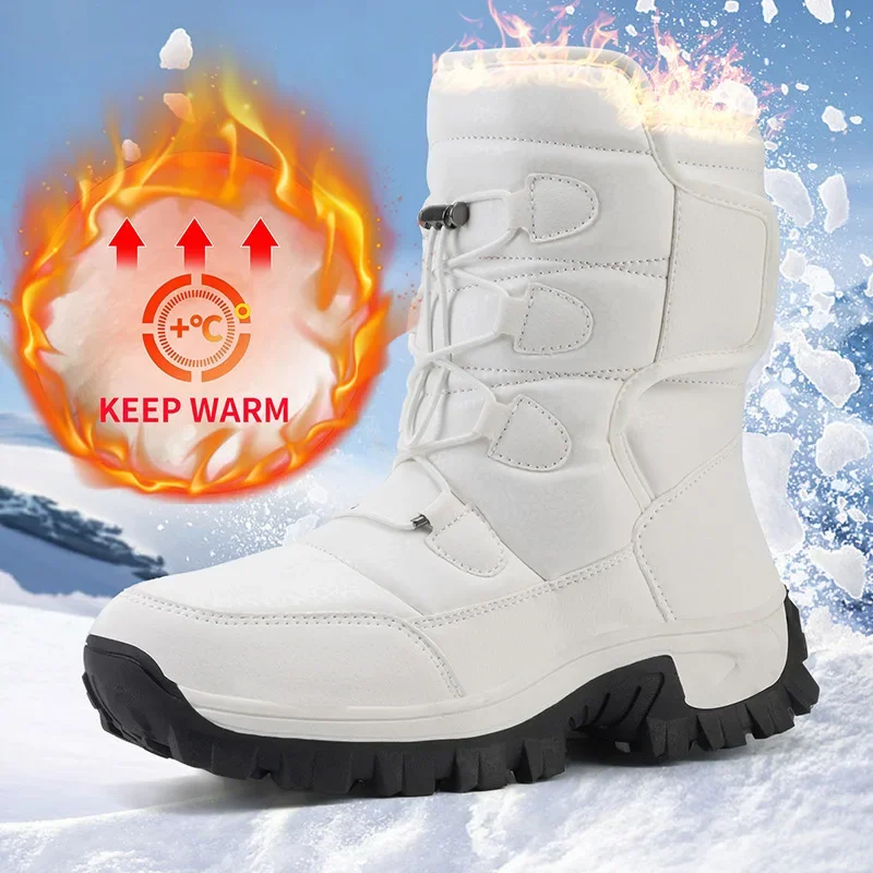 Man Boots Non Slip Waterproof Thicked Cotton Shoes Warm Ankle Boots Winter Snow Boots Platform Shoes for Women Botas De Mujer