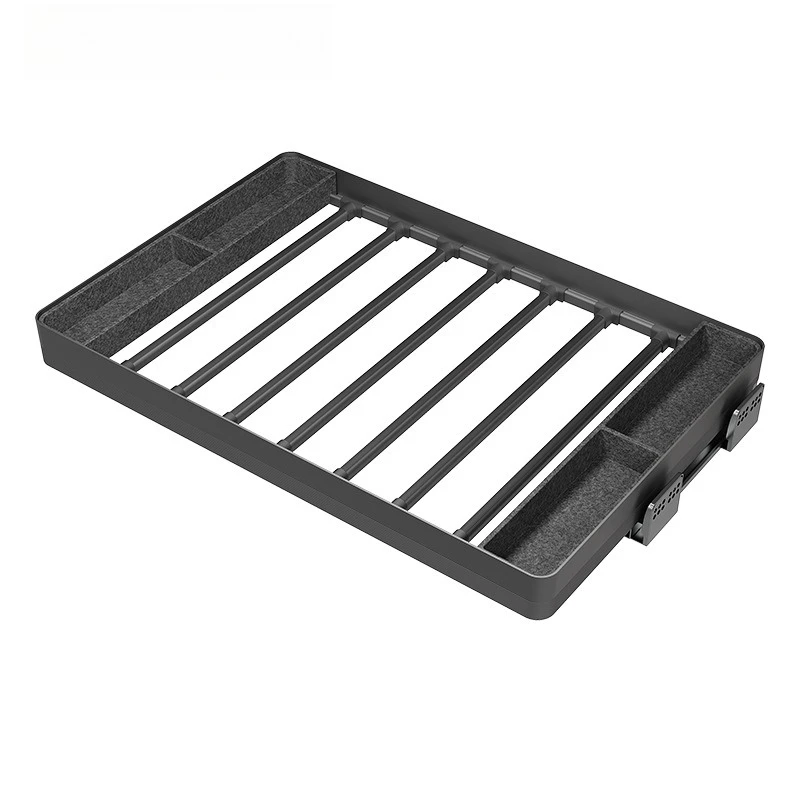 Push-pull pants rack, built-in telescopic pants rack in the cloakroom, multi-function, buffer damping, clothing storage basket