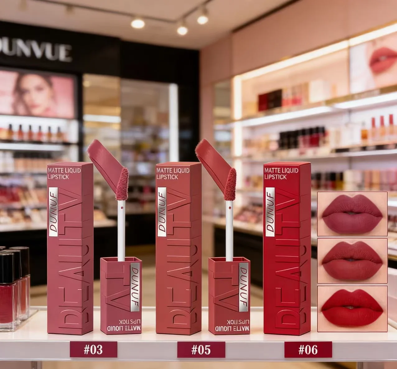 Rossetto Opaco Vellutato, Lucidalabbra Impermeabile, Liscio, Lunga Durata, Non Appiccicoso, Non Trasferibile, Rosso Intenso, Nude, Y2K, per Uso Quotidiano e Feste, Idea Regalo