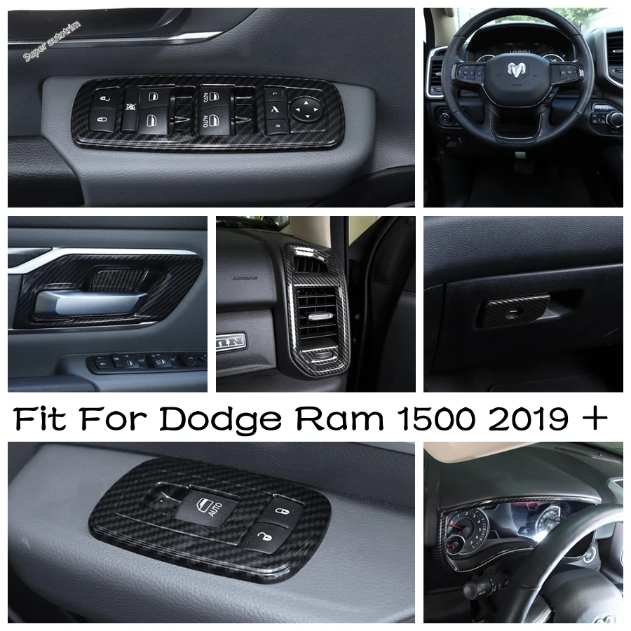 

Accessories For Dodge Ram 1500 2019 2020 2021 The Copilot Gloves Box Handle / Center Console Dashboard Screen Panel Cover Trim