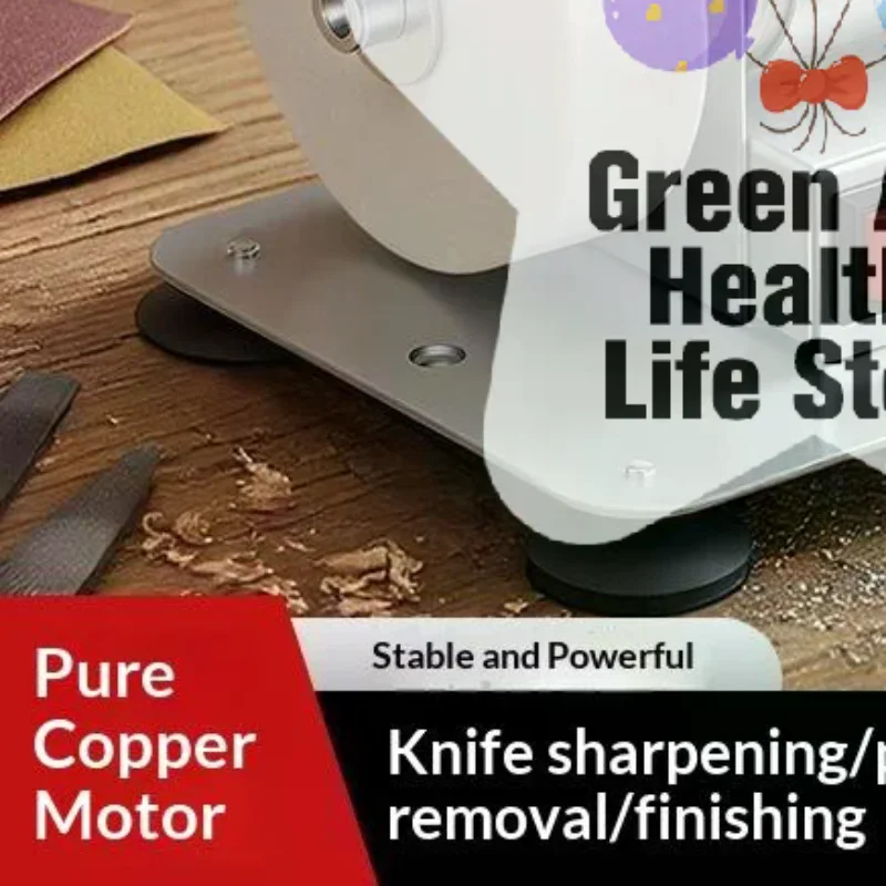 Mini Electric Bench Grinder Pure Copper Motor Dual Grinding Wheels Strong Power For DIY Sharpening Polishing Rust Removal