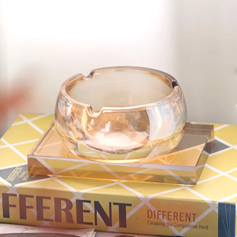 

Современные легкие роскошные украшения из стеклянной пепельницы, модель комнаты, офис продаж отеля, выставочный зал, украшения журнального столика, ornam