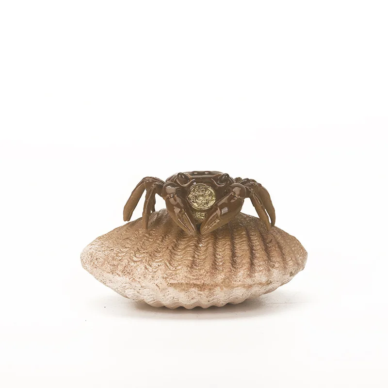 Raw Ore Zisha Crab Tea Pet, Solid Color Changing Ornament, Bafanglai Windfall Fortune Creative Tea Play