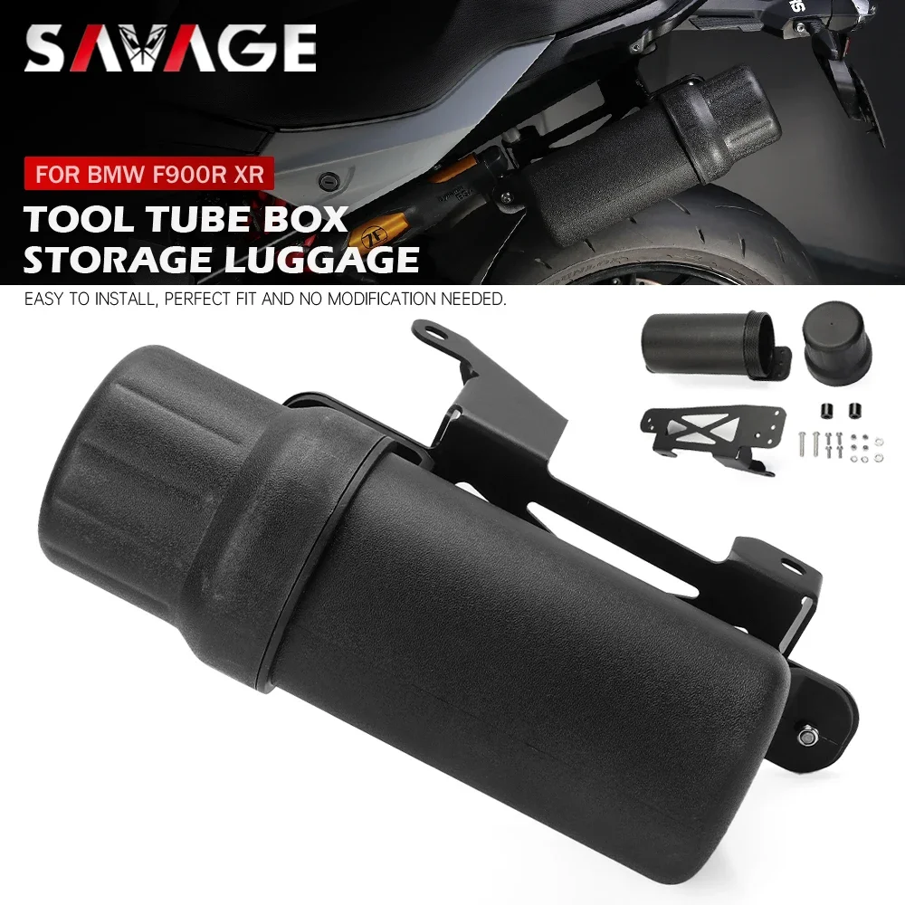 F900 R XR Motorcycle Tool Tube Gloves Storage Box For BMW F900R F900XR 2020-2023 Motobike Rear Waterproof Luggage Tool Bag