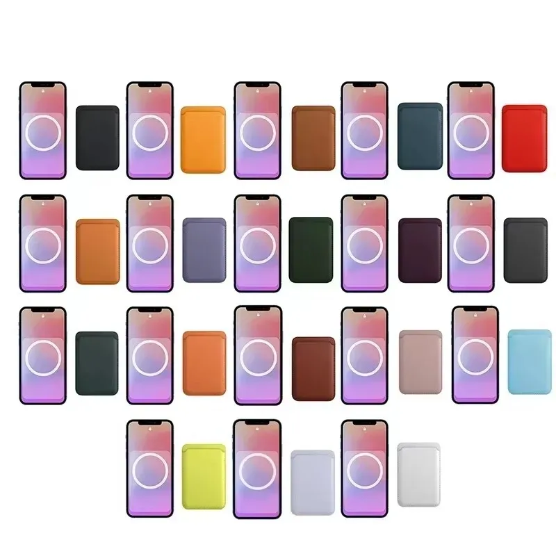 MagSafe Wallet für iPhone 17 16 15 14 13 Pro Max mit Animation Pop-up, starkem Magnetverschluss, Leder-Kartenhalter und Kartenfächern