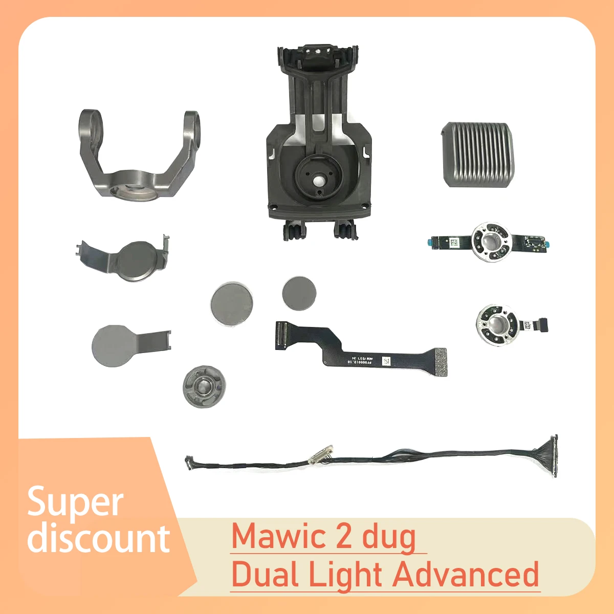 

Original Mavic 2 Dual PTZ Gimbal Motor Y/p/r Upper Lower Brackets Frame Cable Shock Absorber Suitable for DJI Mavic Advanced