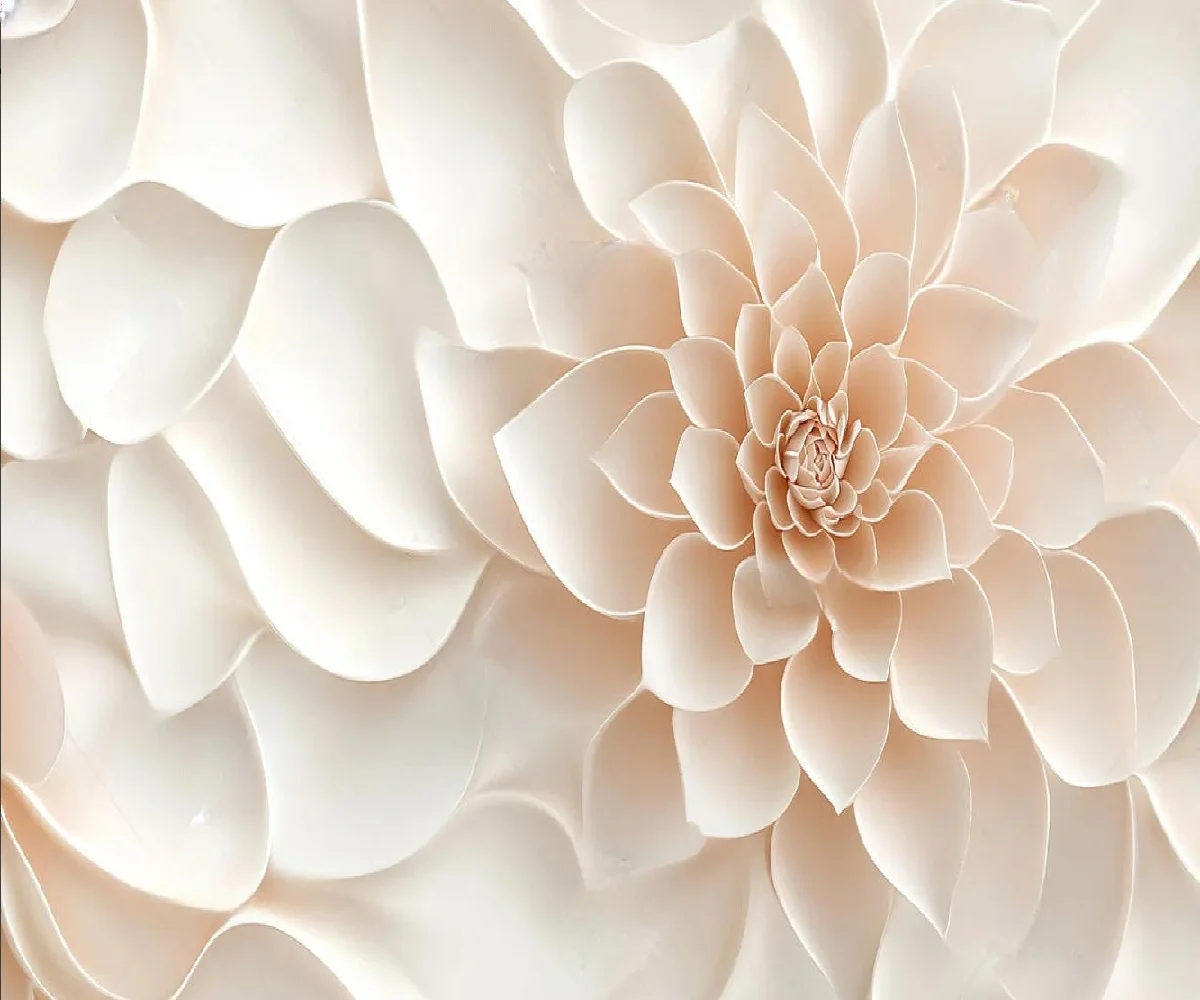 Maßgeschneiderte Retro-Tapete mit weißem Blumenrelief für Wohnzimmer, Schlafzimmer, Ferienwohnungen, Hotels, Nachttisch-Hintergrund, Wanddekoration, 3D-Tapete
