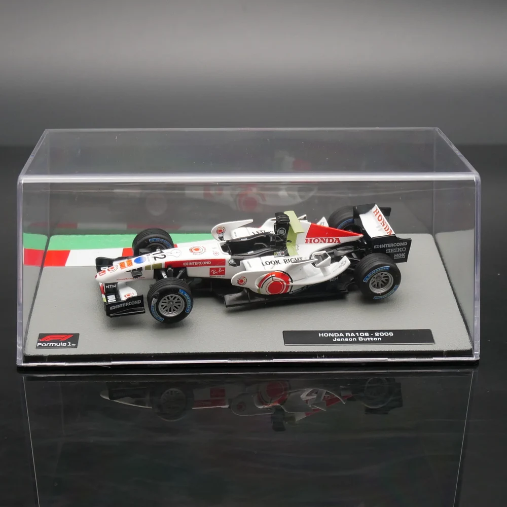 Ixo 1:43 Honda RA106 2006 Jenson Button Racing Diecast Car Model Metal Toy Vehicle