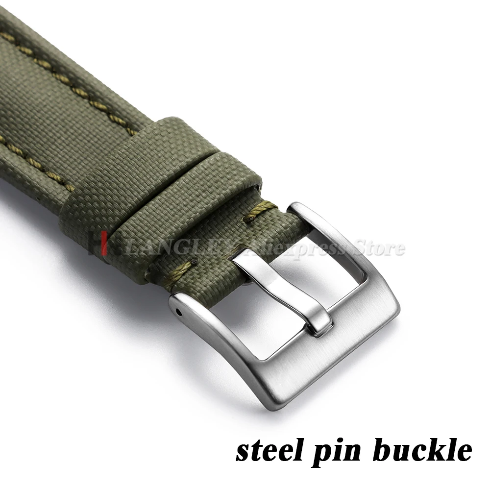 Genuine Sailcloth Watch Band Premium Strap Waterproof Nylon Quick Release Bracelet 18mm 19mm 20mm 21mm 22mm Men Sport Wristbelts