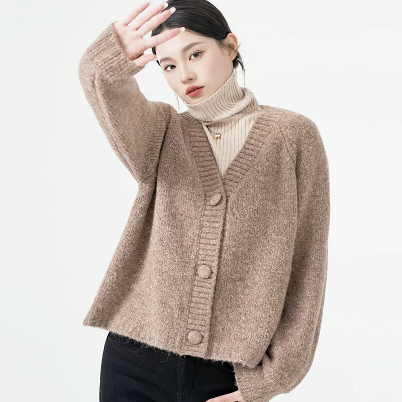 Autumn Winter New Sweater Women Loose Casual Temperament Commuting Long Sleeved Knitted Women' Cardigan Top Sweater Women's Coat