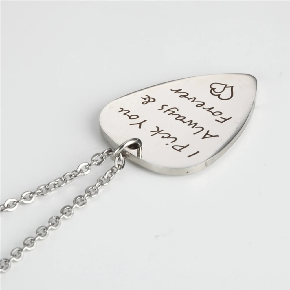 

1Pcs Guitar Pick Pendant Necklace Anti Rust Stainless Steel Build Premium Craftsmanship Fits Most Cords Minimalist Style Daily