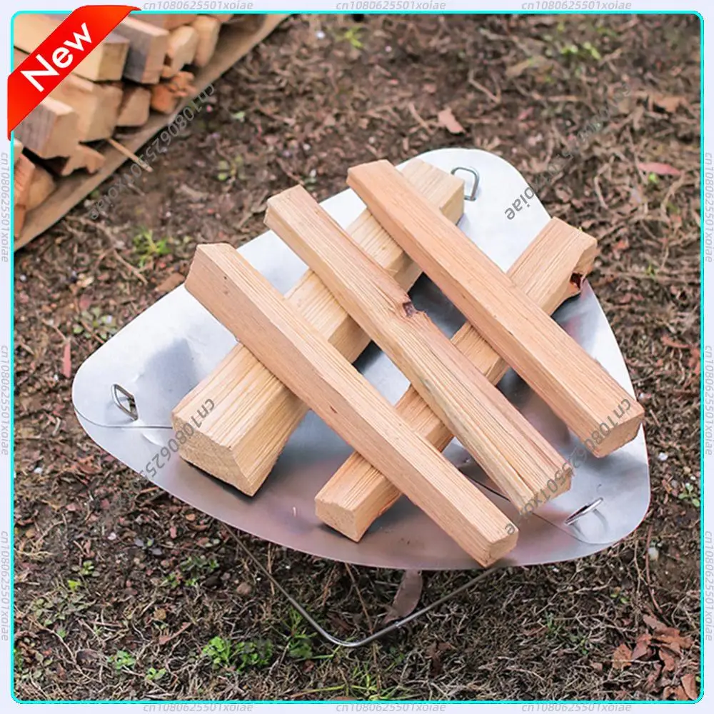 Camping Burning Fire Rack Portable Firewood Bonfire Stove Stainless Steel Detachable with Storage Bag Outdoor Accessories
