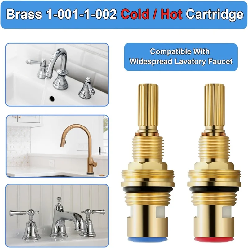 خرطوشة صمام 1-001 & 1-002 من النحاس الأكثر، متوافقة مع صنابير النحاس نيوبورت، هيكل نحاسي متين