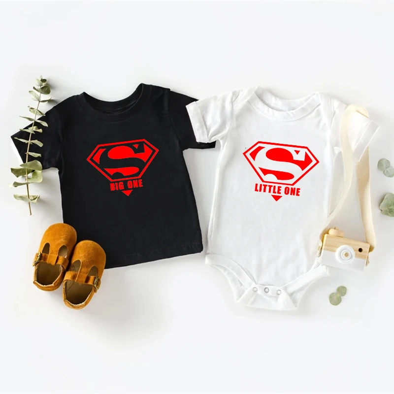 2022 Fashion Family Matching T-shirts Mother Daughter Father Son Kids Shirt Baby Girls Boys Bodysuits Cotton Family Look Outfits