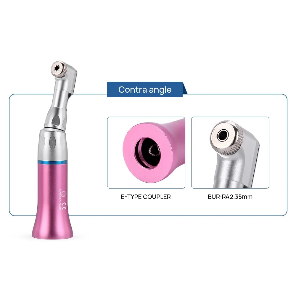 AZDENT dentystyczny zestaw rączki z wysokim i niska prędkość prostym kątnica pojedyncza wodna turbina powietrzna z 4 otworami i 2 otworami w różowym