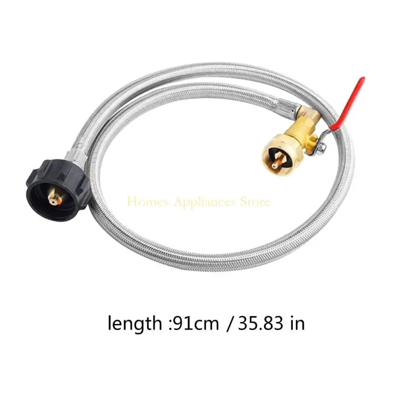 D0AB مرنة غاز غاز الغاز محول 3ft محول خرطوم 3FT بروبان ملء محول خرطوم #6