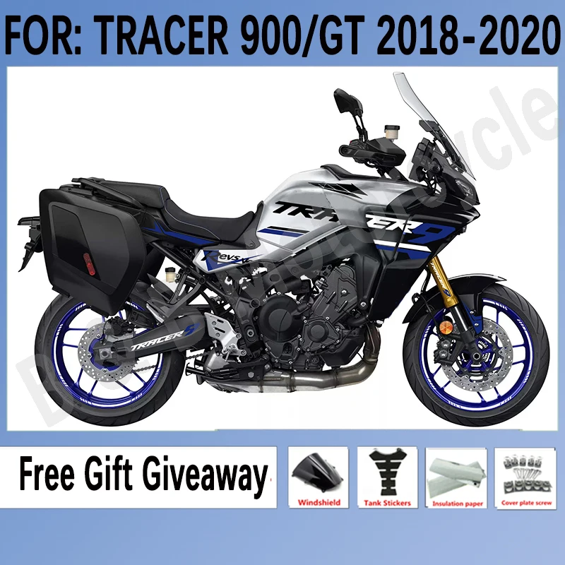 

New ABS Motorcycle Whole Fairings Kit fit for TRACER 900 GT 2018 2019 2020 Tracer900 Bodywork Full Fairings Kits set Gray