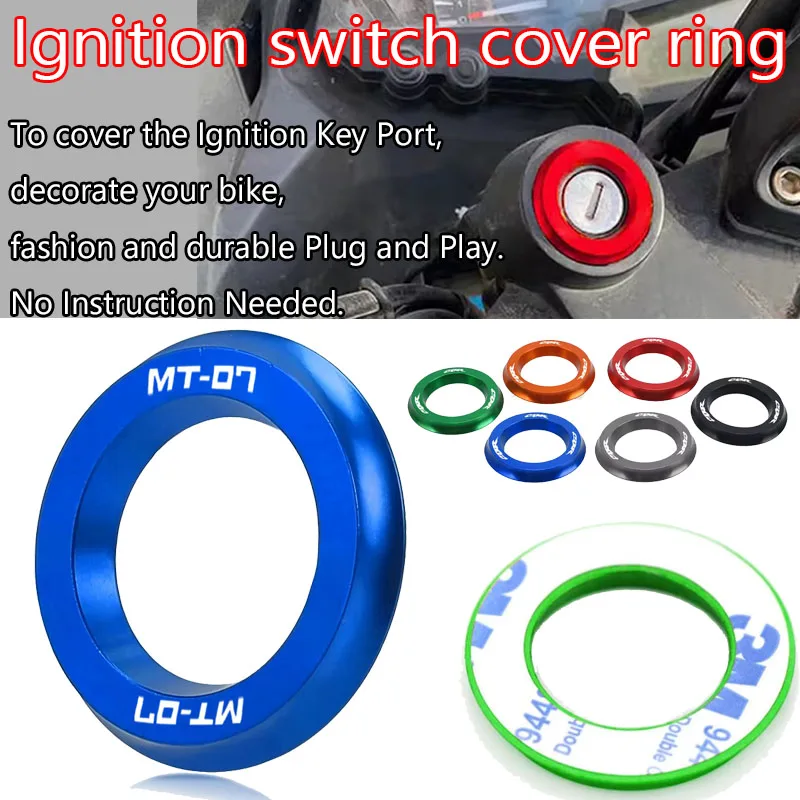 

Для MT-07 MT07 аксессуары для мотоциклов, крышка переключателя зажигания, кольцо mt07 MT mt 07 2014 2015 2016 2017 2018 2019 2020 mt 07