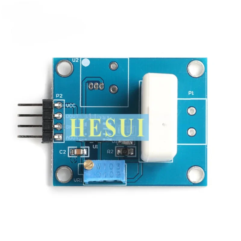 WCS1800 Hall Current Sensor Overcurrent protection module detects a 35A short circuit