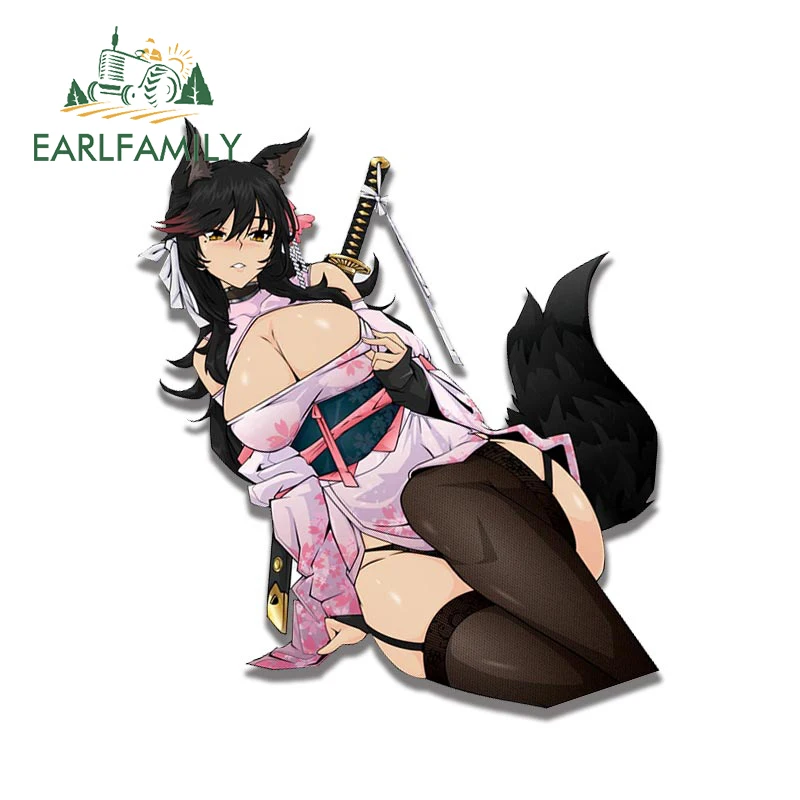 EARLFAMILY 13cm x 9.6cm for Atago Azur Lane Car Stickers Simple Fashionable Decals Car Accessories Sunscreen Caravan Decor