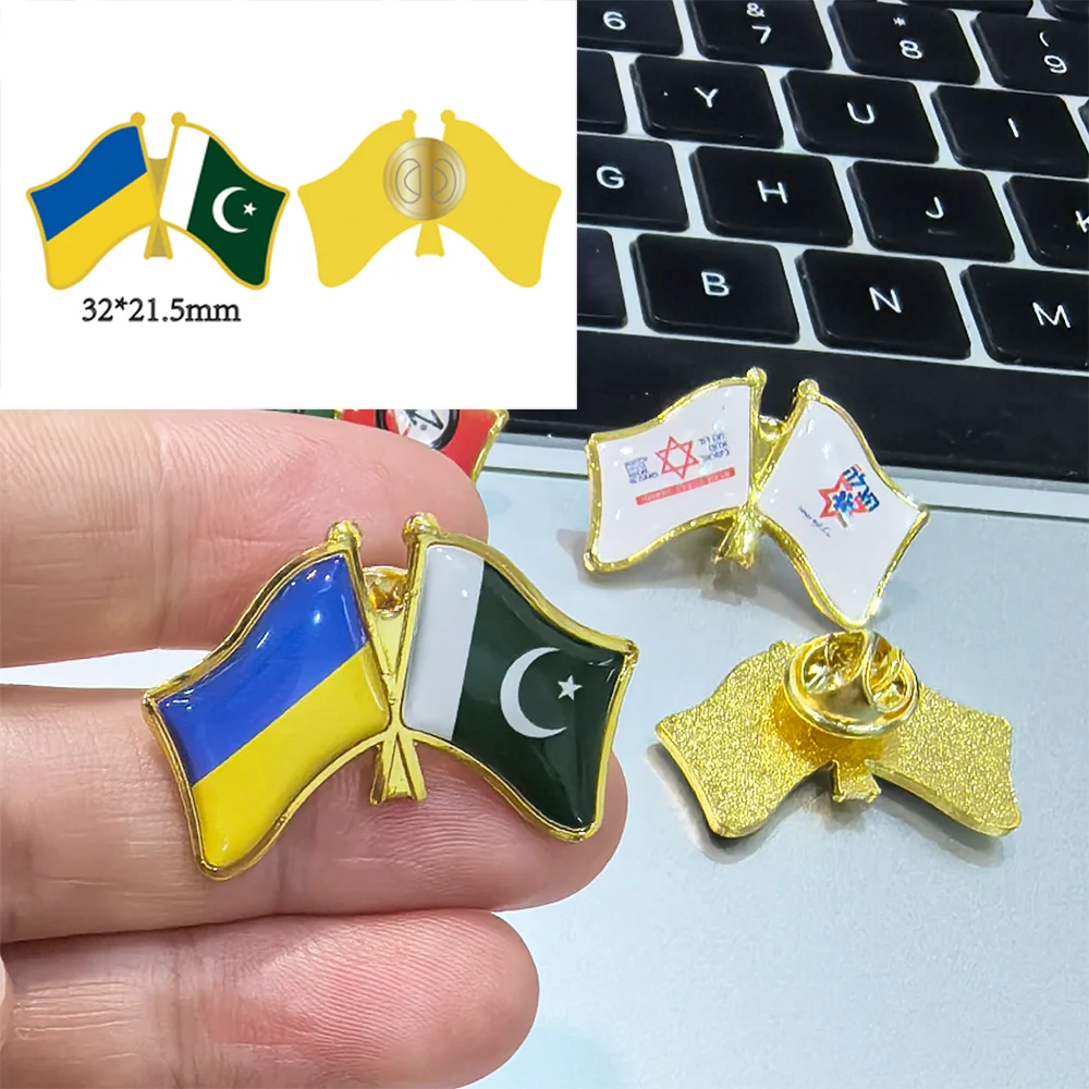 شيرلي مخصص 3.2X2.15cm تخصيص شعار/صورة/صورة/اسم المعادن العلم التلبيب دبابيس شارة معدنية الوطنية الصداقة تذكارية #3